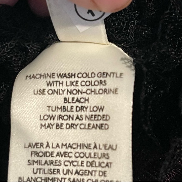 Free People Women’s Plum/Black - SZ L - Smocked Sheer Long Puff Sleeve Top - Picture 15 of 16